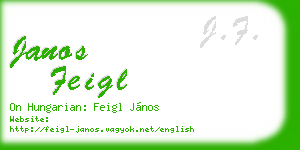 janos feigl business card