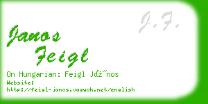 janos feigl business card